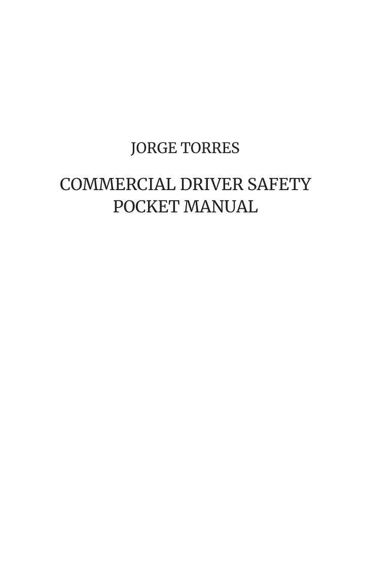 Preview of a commercial driver safety pocket guide